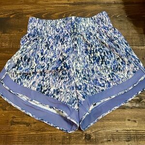 Athleta Blue and White Patterned Shorts